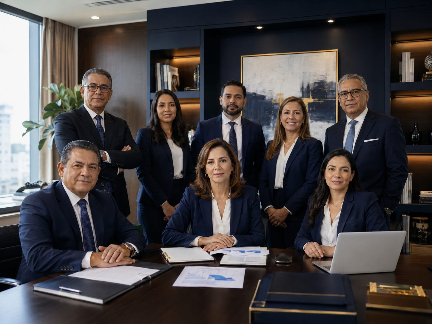 Imagen institucional de un equipo profesional de auditoría y consultoría